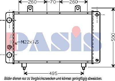 AKS Dasis 160078N - Радиатор, охлаждане на двигателя vvparts.bg