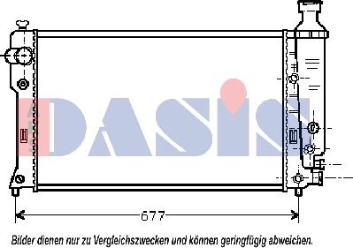 AKS Dasis 161300N - Радиатор, охлаждане на двигателя vvparts.bg