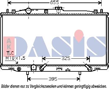 AKS Dasis 100042N - Радиатор, охлаждане на двигателя vvparts.bg