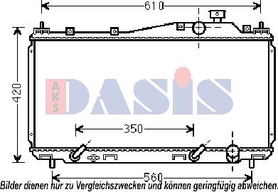 AKS Dasis 100069N - Радиатор, охлаждане на двигателя vvparts.bg