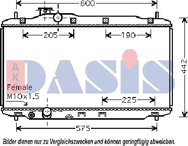 AKS Dasis 100063N - Радиатор, охлаждане на двигателя vvparts.bg