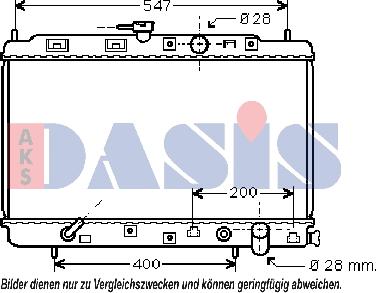 AKS Dasis 100018N - Радиатор, охлаждане на двигателя vvparts.bg