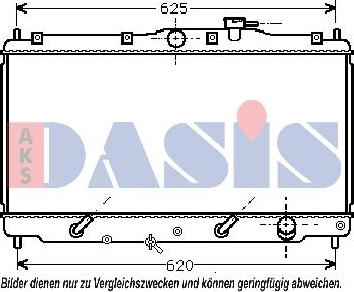 AKS Dasis 100013N - Радиатор, охлаждане на двигателя vvparts.bg