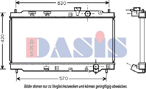 AKS Dasis 100039N - Радиатор, охлаждане на двигателя vvparts.bg