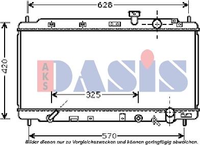 AKS Dasis 100035N - Радиатор, охлаждане на двигателя vvparts.bg