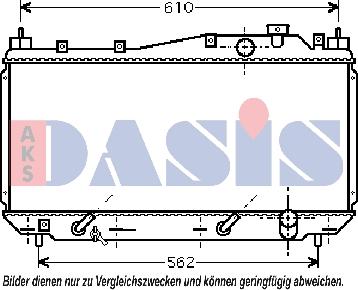 AKS Dasis 100025N - Радиатор, охлаждане на двигателя vvparts.bg