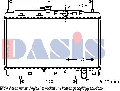 AKS Dasis 100021N - Радиатор, охлаждане на двигателя vvparts.bg