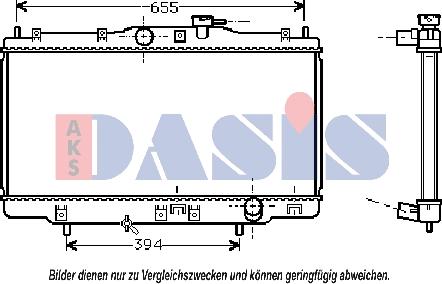 AKS Dasis 100027N - Радиатор, охлаждане на двигателя vvparts.bg