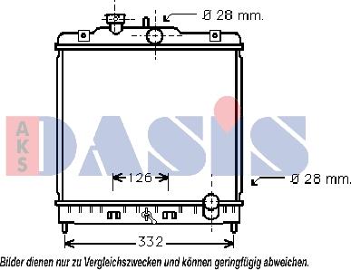 AKS Dasis 100890N - Радиатор, охлаждане на двигателя vvparts.bg