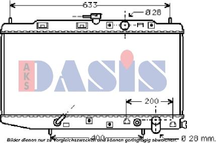 AKS Dasis 100331N - Радиатор, охлаждане на двигателя vvparts.bg