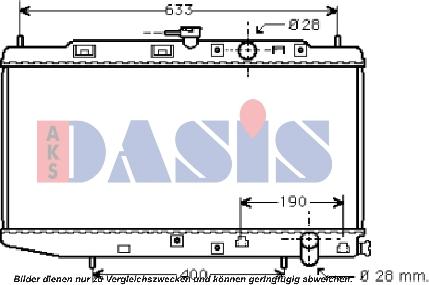 AKS Dasis 100321N - Радиатор, охлаждане на двигателя vvparts.bg