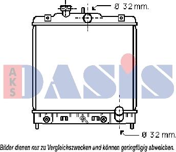 AKS Dasis 100260N - Радиатор, охлаждане на двигателя vvparts.bg