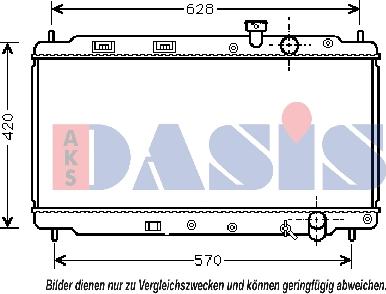 AKS Dasis 100280N - Радиатор, охлаждане на двигателя vvparts.bg