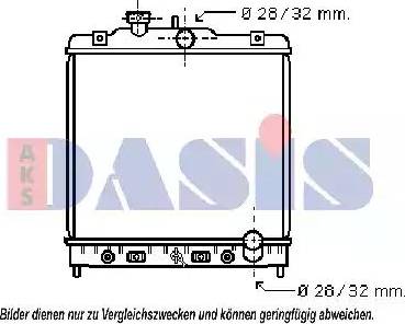 AKS Dasis 103001N - Радиатор, охлаждане на двигателя vvparts.bg