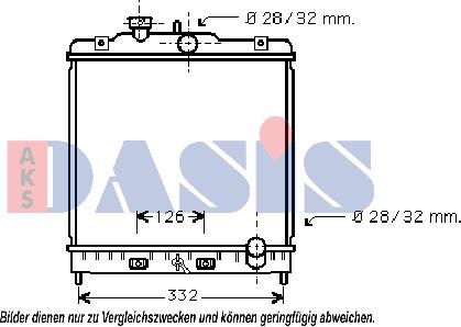 AKS Dasis 103002N - Радиатор, охлаждане на двигателя vvparts.bg