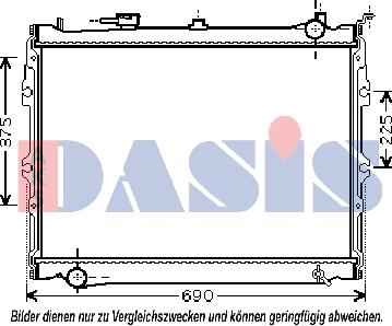 AKS Dasis 110920N - Радиатор, охлаждане на двигателя vvparts.bg