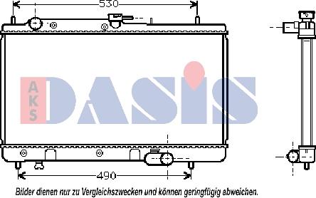 AKS Dasis 110970N - Радиатор, охлаждане на двигателя vvparts.bg