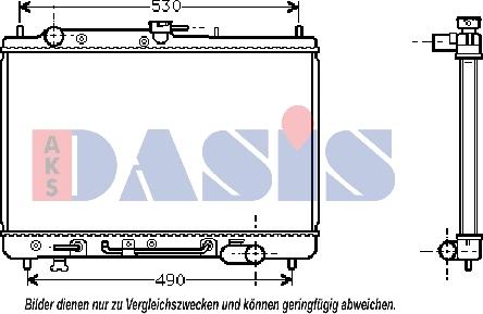 AKS Dasis 110690N - Радиатор, охлаждане на двигателя vvparts.bg