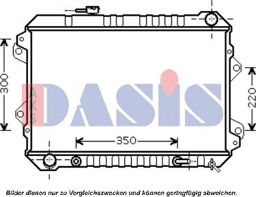 AKS Dasis 110049N - Радиатор, охлаждане на двигателя vvparts.bg