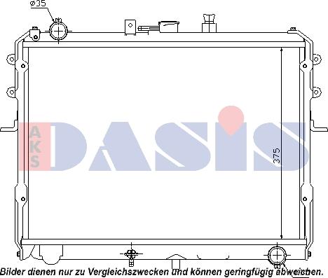 AKS Dasis 110054N - Радиатор, охлаждане на двигателя vvparts.bg