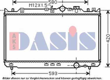 AKS Dasis 110055N - Радиатор, охлаждане на двигателя vvparts.bg