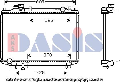 AKS Dasis 110051N - Радиатор, охлаждане на двигателя vvparts.bg