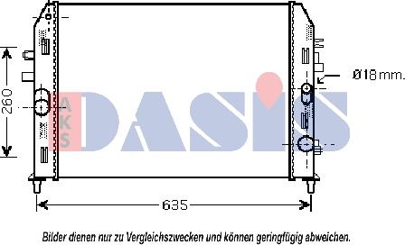 AKS Dasis 110061N - Радиатор, охлаждане на двигателя vvparts.bg