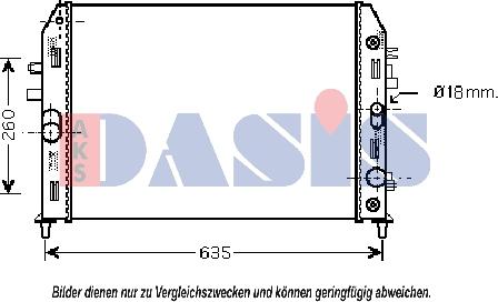 AKS Dasis 110062N - Радиатор, охлаждане на двигателя vvparts.bg