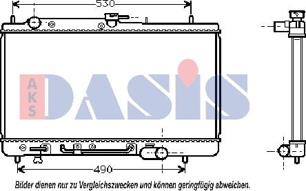 AKS Dasis 110026N - Радиатор, охлаждане на двигателя vvparts.bg