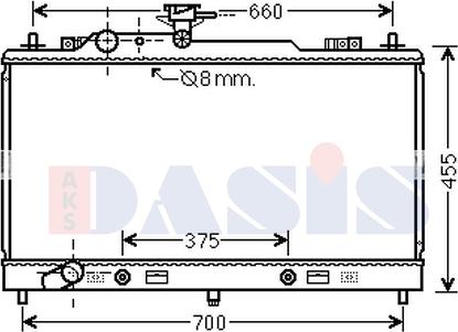 AKS Dasis 110075N - Радиатор, охлаждане на двигателя vvparts.bg