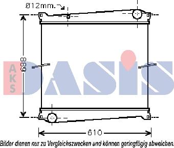 AKS Dasis 180045N - Радиатор, охлаждане на двигателя vvparts.bg