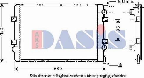 AKS Dasis 180046N - Радиатор, охлаждане на двигателя vvparts.bg