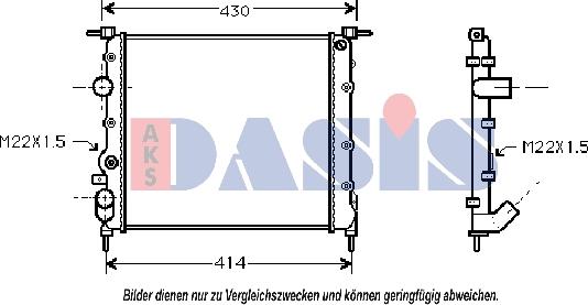 AKS Dasis 180021N - Радиатор, охлаждане на двигателя vvparts.bg