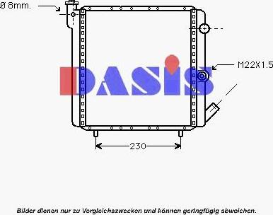 AKS Dasis 180022N - Радиатор, охлаждане на двигателя vvparts.bg