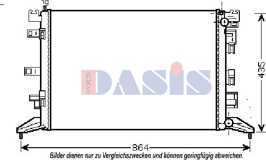 AKS Dasis 180074N - Радиатор, охлаждане на двигателя vvparts.bg