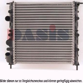 AKS Dasis 181440N - Радиатор, охлаждане на двигателя vvparts.bg