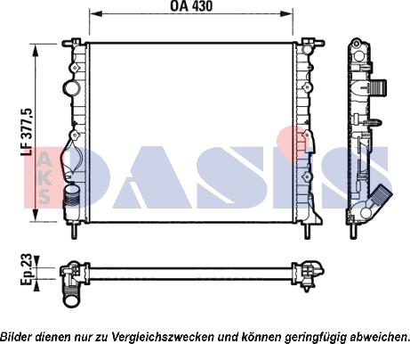 AKS Dasis 181700N - Радиатор, охлаждане на двигателя vvparts.bg