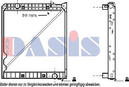 AKS Dasis 134970T - Радиатор, охлаждане на двигателя vvparts.bg