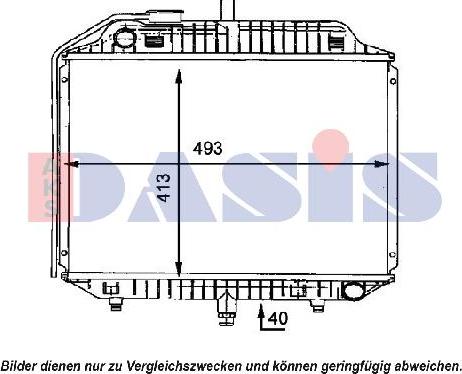 AKS Dasis 134002N - Радиатор, охлаждане на двигателя vvparts.bg