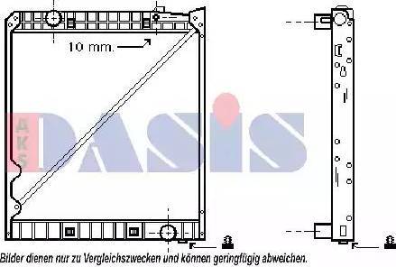 AKS Dasis 135090T - Радиатор, охлаждане на двигателя vvparts.bg