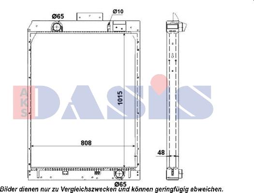 AKS Dasis 130036N - Радиатор, охлаждане на двигателя vvparts.bg