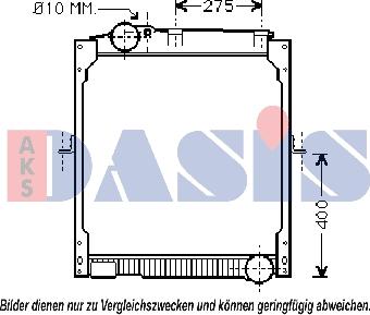 AKS Dasis 130033N - Радиатор, охлаждане на двигателя vvparts.bg