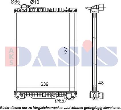 AKS Dasis 131060S - Радиатор, охлаждане на двигателя vvparts.bg