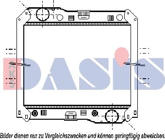 AKS Dasis 131002N - Радиатор, охлаждане на двигателя vvparts.bg