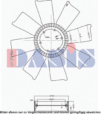 AKS Dasis 138800N - Перка, охлаждане на двигателя vvparts.bg