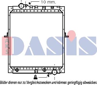 AKS Dasis 132430N - Радиатор, охлаждане на двигателя vvparts.bg