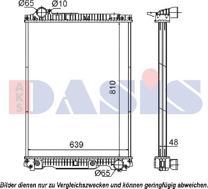 AKS Dasis 132430S - Радиатор, охлаждане на двигателя vvparts.bg