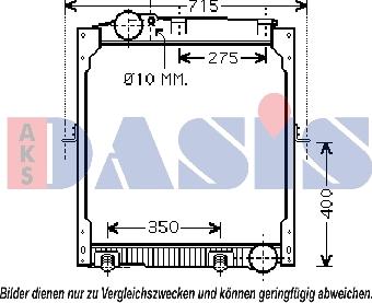 AKS Dasis 132300N - Радиатор, охлаждане на двигателя vvparts.bg