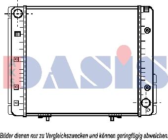 AKS Dasis 120450N - Радиатор, охлаждане на двигателя vvparts.bg