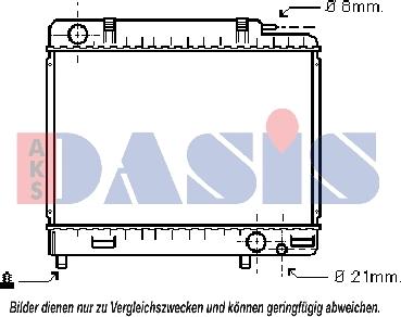 AKS Dasis 120050N - Радиатор, охлаждане на двигателя vvparts.bg